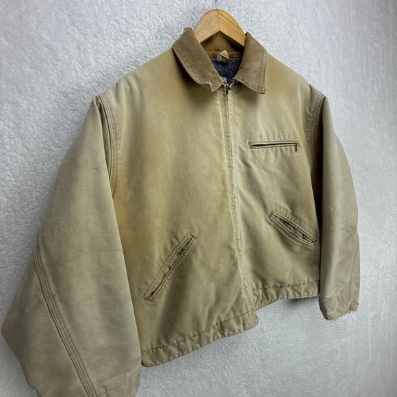 Carhartt Detroit Jacket Blanket Lined Mens XL 6BLJ Faded Brown - Picture 15 of 16